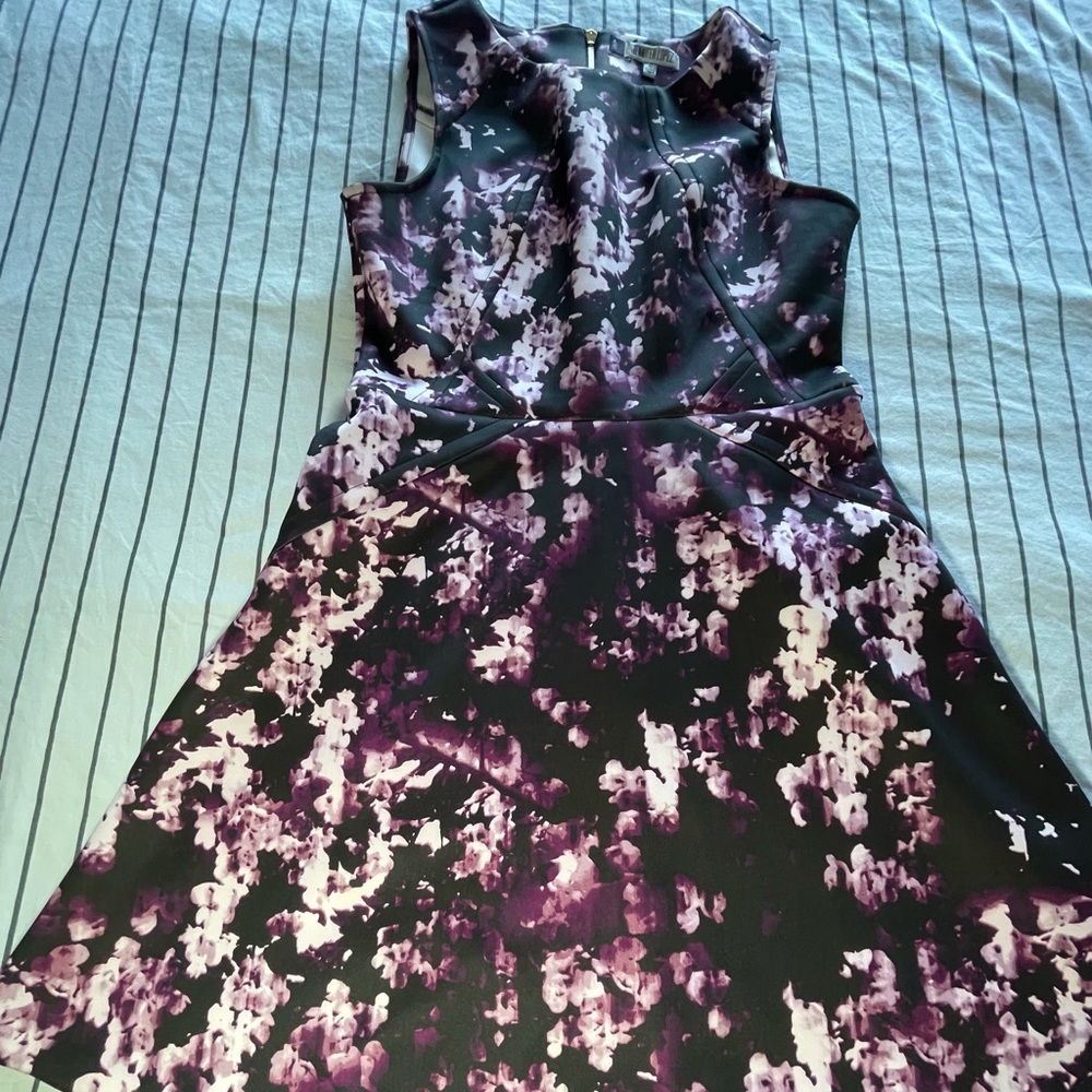 EUC Jennifer Lopez Sleeveless Floral A-line Dress size 12